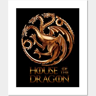 gold dragon Posters and Art